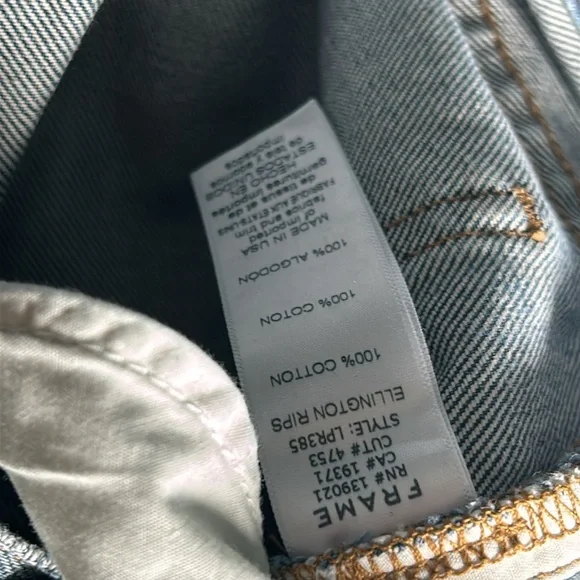 Frame denim distressed busted knee le piper jeans size 26 - Picture 5 of 5